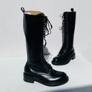 Frye Alice Tall Lace Up Combat Boots Sz 9.5